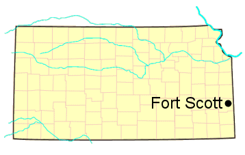 Ware map of Kansas: Ft. Scott